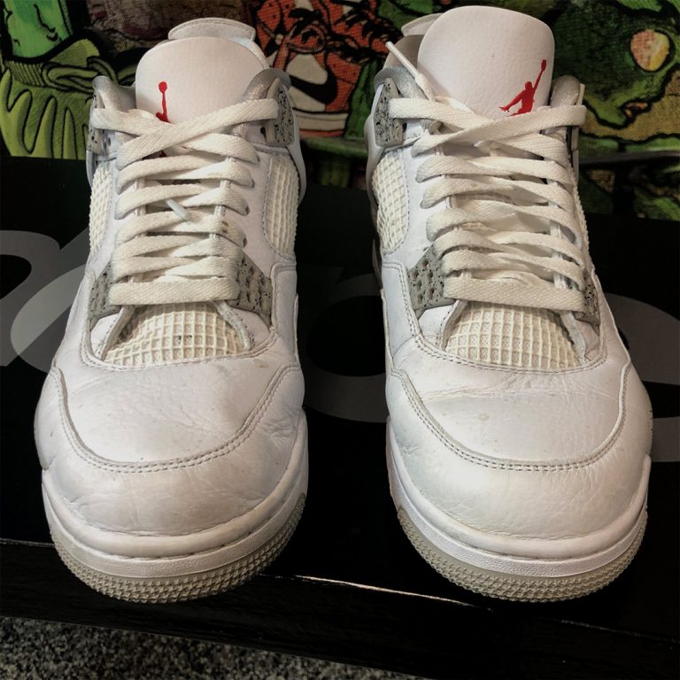 jordan 4 retro white oreo on feet