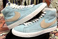 Nike Blazer Mid Premium Vintage QS Suede Ice Cream cleaned by Dope Street Shoes in Dallas, Texas.
