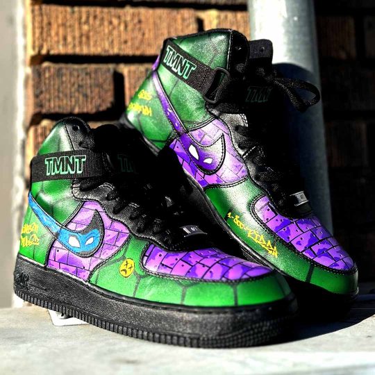 Teenage Mutant Ninja Turtles Custom Sneakers, Air Force 1 High Size 10M