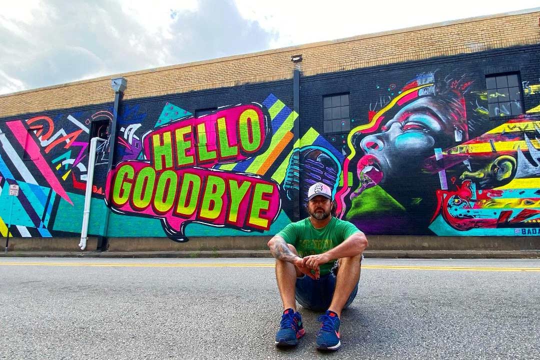 Brandon Adams' Mural Hello Goodbye